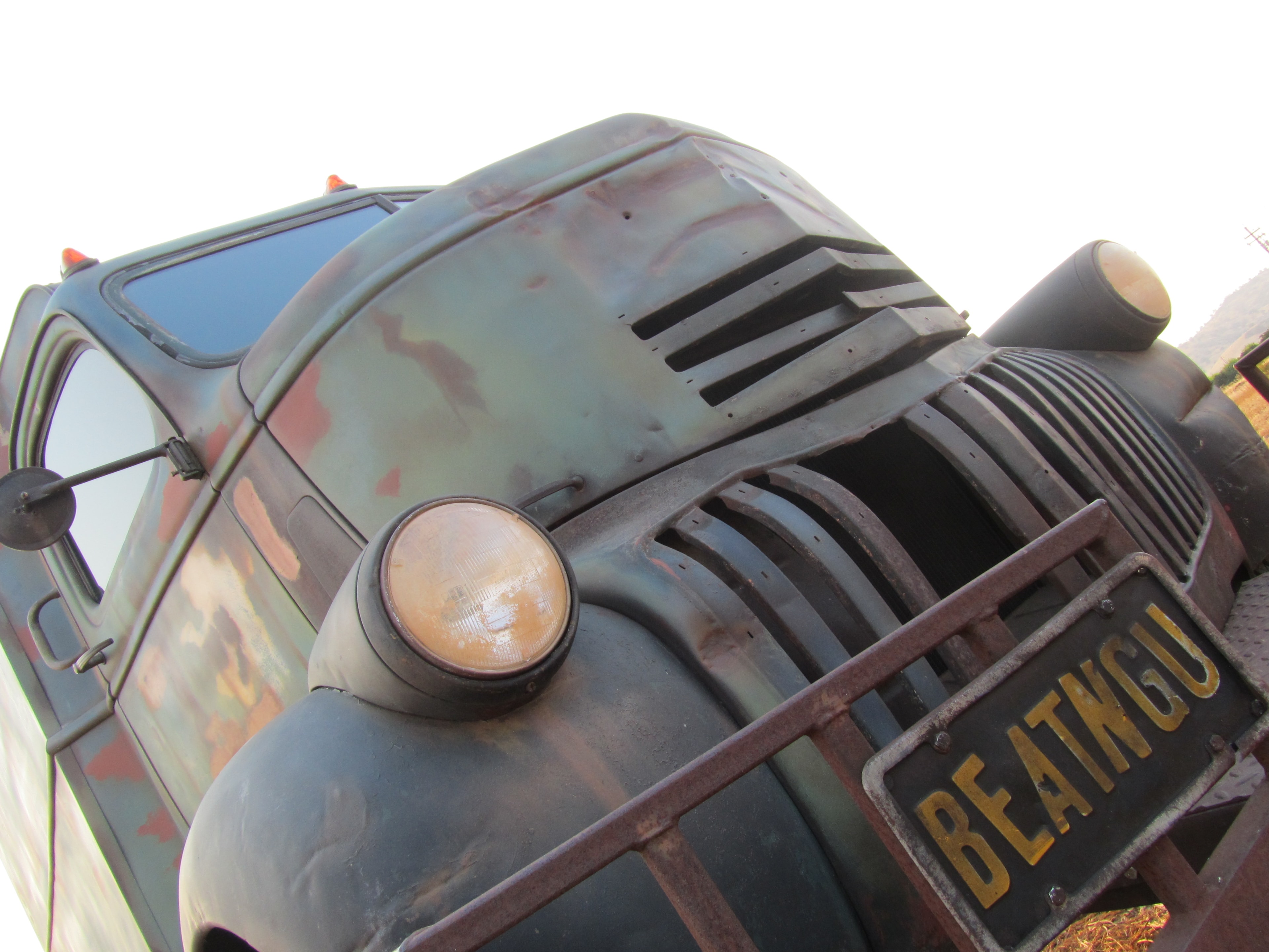 Old truck cab roof exterior weathered metal